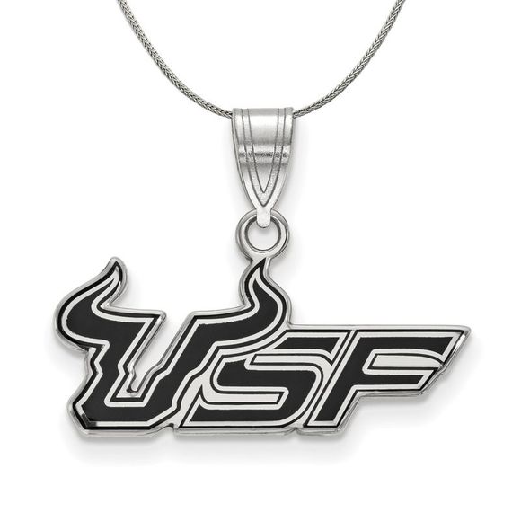 Sterling Silver South Florida Medium Enamel Necklace - 16 Inch